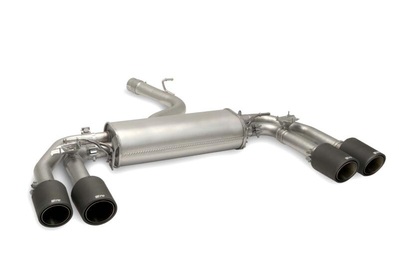 REMUS Sport Auspuffanlage für VW Golf 8 R 2.0 TSI 4Motion 320 PS und 333 PS (mit OPF) 2020-2024 Titan gebürstet 4 x 100mm