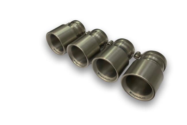 REMUS Sport Auspuffanlage für VW Golf 8 R 2.0 TSI 4Motion 320 PS und 333 PS (mit OPF) 2020-2024 Titan gebürstet 4 x 100mm