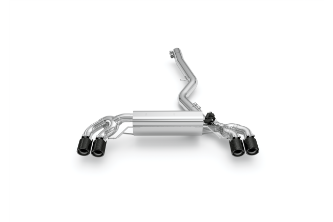 Eisenmann Klappen Sportauspuff für BMW 3er G20 / G21 / G22 / G23 / 320i, 330i und 430i (auch xDrive) 2018-2021 Schwarz 4 x 90mm