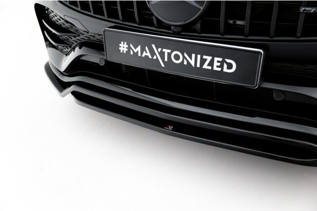 B-Ware Maxton Design Frontlippe für Mercedes GLC Coupe / SUV AMG-Line C253 Facelift Hochglanz schwarz
