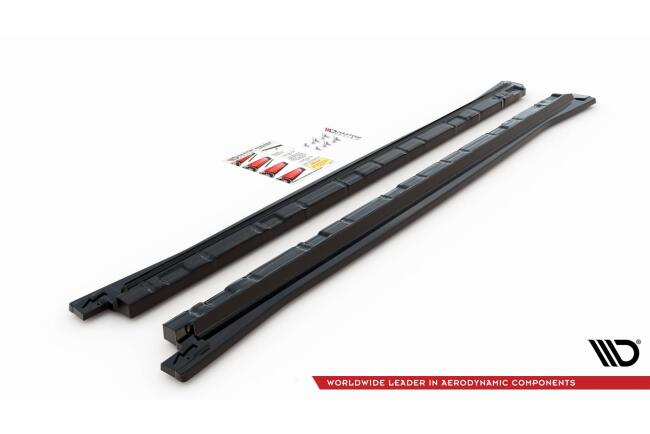 B-Ware Maxton Design Seitenschweller (Paar) für VW Tiguan R / R-Line Mk2 Facelift Hochglanz schwarz