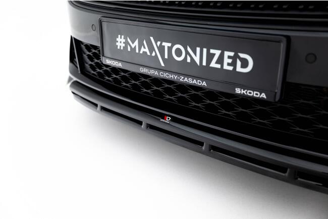 B-Ware Maxton Design Frontlippe V.1 für Skoda Octavia RS Liftback / Combi Mk4 Facelift Hochglanz schwarz