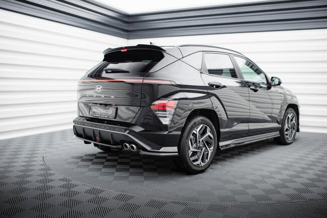 B-Ware Maxton Design Heckspoiler Lippe für Hyundai Kona N-Line Mk2 Hochglanz schwarz