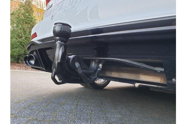 B-Ware Maxton Design Heckdiffusor mit Endrohr Attrappe Schwarz für Audi A6 S-Line C8