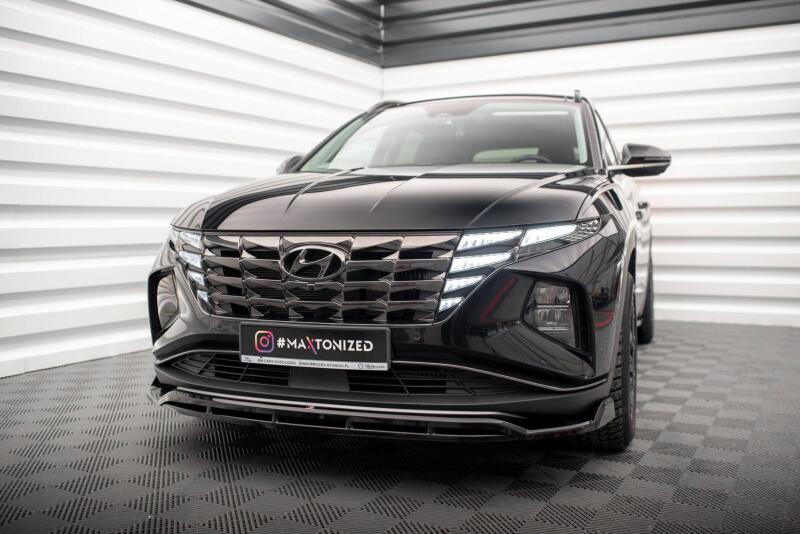 B-Ware Maxton Design Frontlippe V.2 für Hyundai Tucson Mk4 Hochglanz schwarz