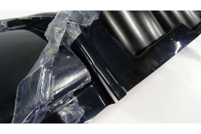 B-Ware Maxton Design Heckdiffusor mit Endrohr Attrappe Schwarz für Audi A6 S-Line C8