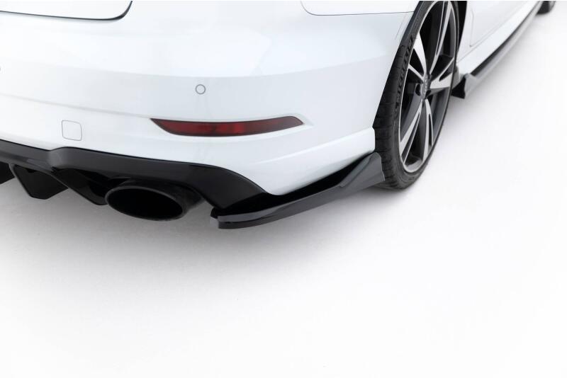 B-Ware Maxton Design Diffusor Flaps V.5 für Audi RS3 Limousine 8V Facelift Hochglanz schwarz