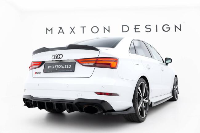 B-Ware Maxton Design Diffusor Flaps V.5 für Audi RS3 Limousine 8V Facelift Hochglanz schwarz