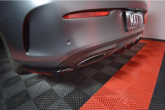 B-Ware Maxton Design Heckdiffusor für Mercedes C-Klasse W205 Coupe AMG-Line Hochglanz schwarz