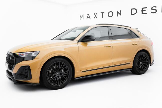 B-Ware Maxton Design Seitenschweller (Paar) V.2 für Audi SQ8 / Q8 S-Line Mk1 Hochglanz schwarz