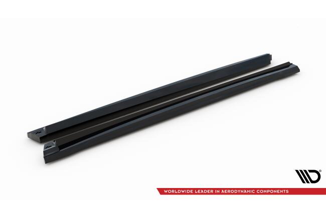 B-Ware Maxton Design Seitenschweller (Paar) V.2 für Audi SQ8 / Q8 S-Line Mk1 Hochglanz schwarz