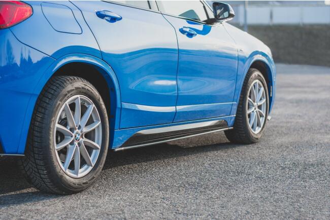 B-Ware Maxton Design Seitenschweller (Paar) für BMW X2 F39 M Paket Hochglanz schwarz