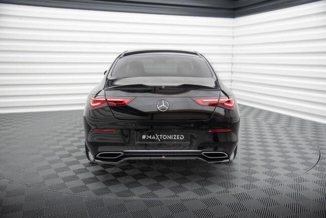 B-Ware Maxton Design mittlerer Heckdiffusor DTM Look für Mercedes-Benz CLA Coupe C118 Hochglanz schwarz