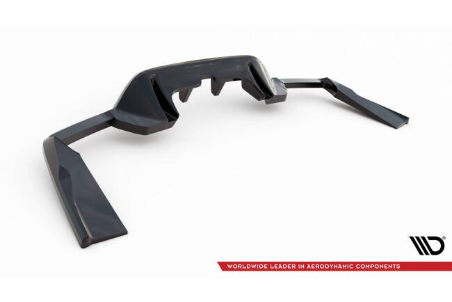 B-Ware Maxton Design mittlerer Heckdiffusor DTM Look für Mercedes-AMG GLC 63 SUV X253 Hochglanz schwarz