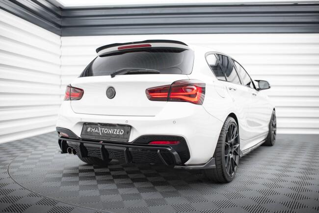 B-Ware Maxton Design Heckspoiler Lippe V.1 für BMW 1er F20 / F21 Standard / M-Paket / M140i (2011-2019) Hochglanz schwarz