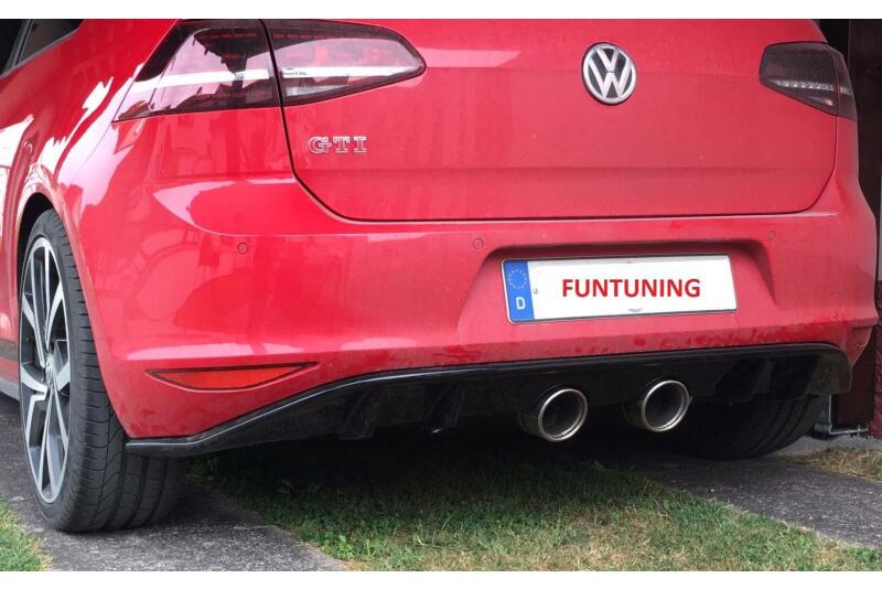 B-Ware Maxton Design Heckdiffusor R400 Look für Golf 7 Hochglanz schwarz