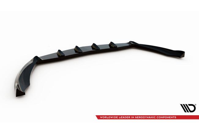 B-Ware Maxton Design Frontlippe für Mercedes-Benz CLA C117 Facelift Hochglanz schwarz