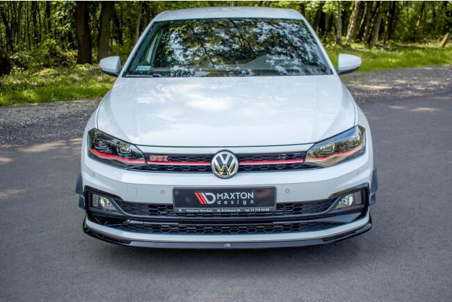 B-Ware Maxton Design Frontlippe V.3 für VW Polo 6 GTI Hochglanz schwarz