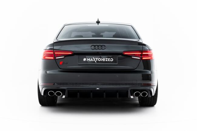Maxton Design Heckdiffusor für Audi S4 Limousine / Avant B9 Hochglanz schwarz