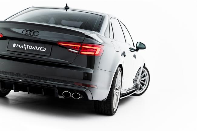 Maxton Design Heckdiffusor für Audi S4 Limousine / Avant B9 Hochglanz schwarz