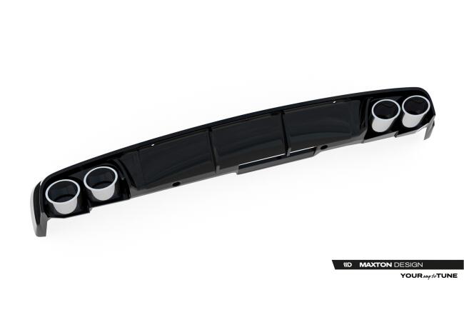 Maxton Design Heckdiffusor mit Endrohr Attrappe Chrome für Audi A6 C8 2018-2025
