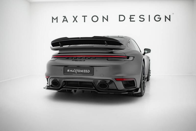 Maxton Design Heckdiffusor für Porsche 911 Turbo S Aero Kit 992 Hochglanz schwarz