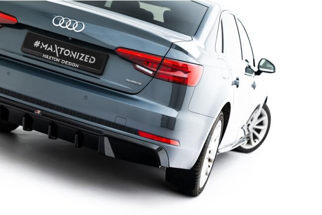 Maxton Design Heckdiffusor für Audi A4 S-Line Limousine / Avant B9 Hochglanz schwarz