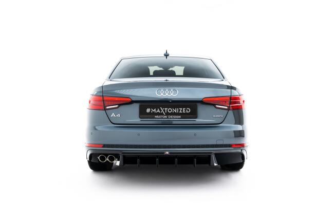 Maxton Design Heckdiffusor für Audi A4 S-Line Limousine / Avant B9 Hochglanz schwarz