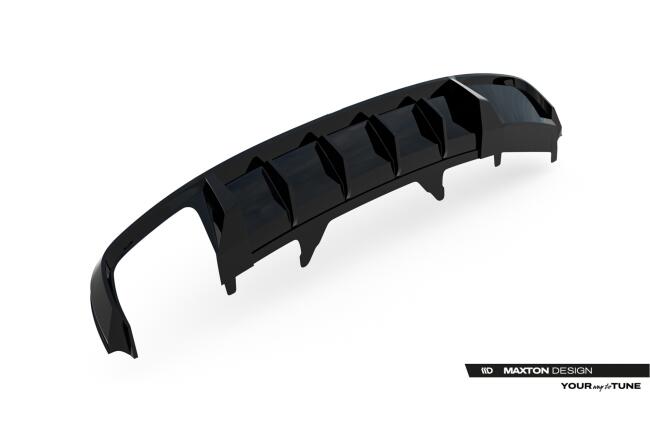 Maxton Design Heckdiffusor für Audi A4 S-Line Limousine / Avant B9 Hochglanz schwarz