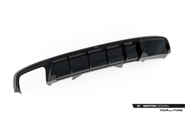 Maxton Design Heckdiffusor für Audi A4 S-Line Limousine / Avant B9 Hochglanz schwarz