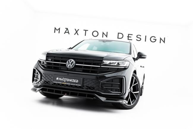 Maxton Design Frontlippe für VW Touareg R-Line Mk3 Facelift Hochglanz schwarz