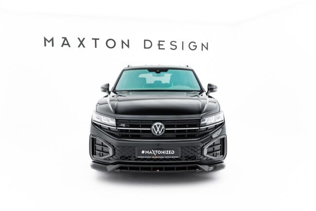 Maxton Design Frontlippe für VW Touareg R-Line Mk3 Facelift Hochglanz schwarz