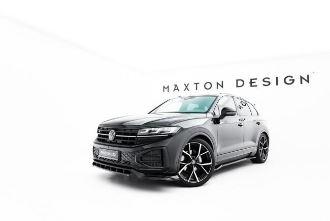 Maxton Design Frontlippe für VW Touareg R-Line Mk3 Facelift Hochglanz schwarz