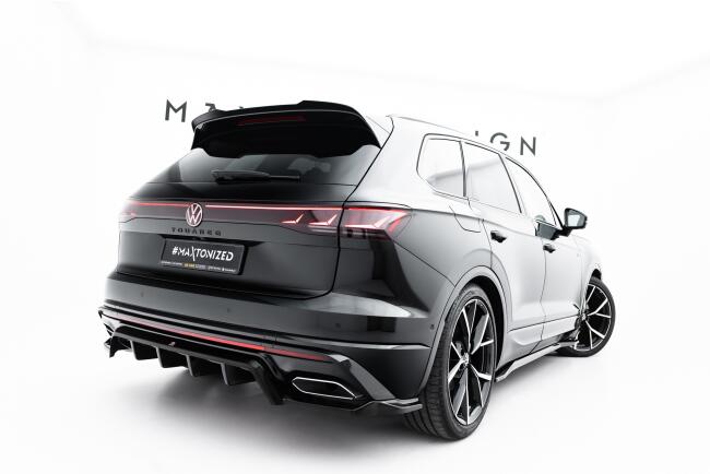 Maxton Design Heckspoiler Lippe für VW Touareg R-Line Mk3 Facelift Hochglanz schwarz