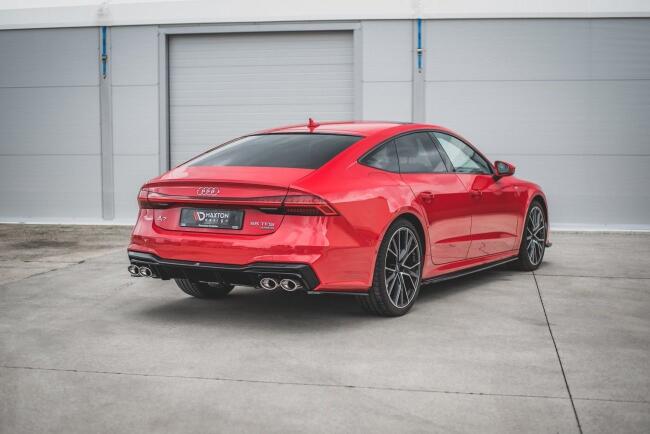 Maxton Design Heckdiffusor mit Sportauspuff Attrappe Chrom für Audi A7 C8 S-Line