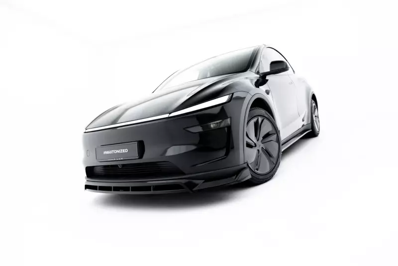 Maxton Design Frontlippe für Tesla Model Y Premium Mk1 Facelift Hochglanz schwarz