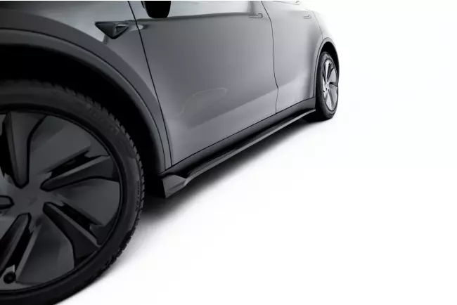 Maxton Design Seitenschweller (Paar) V.1 für Tesla Model Y Premium Mk1 Facelift Hochglanz schwarz