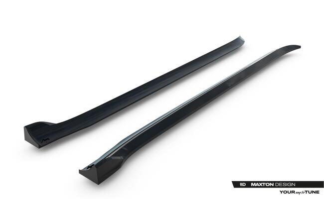 Maxton Design Seitenschweller (Paar) V.1 für Tesla Model Y Premium Mk1 Facelift Hochglanz schwarz