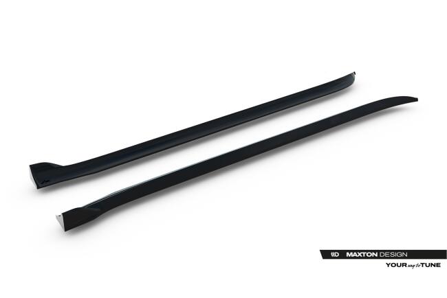 Maxton Design Seitenschweller (Paar) V.1 für Tesla Model Y Premium Mk1 Facelift Hochglanz schwarz