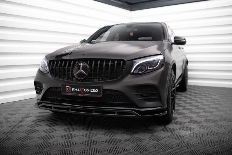 Maxton Design Frontlippe für Mercedes-AMG GLC Coupe AMG-Line / 43 AMG C253 Hochglanz schwarz