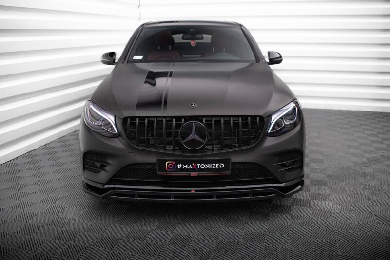 Maxton Design Frontlippe für Mercedes-Benz GLC Coupe AMG-Line / 43 AMG C253 Hochglanz schwarz