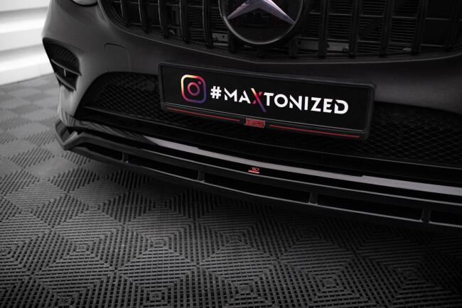 Maxton Design Frontlippe für Mercedes-AMG GLC Coupe AMG-Line / 43 AMG C253 Hochglanz schwarz
