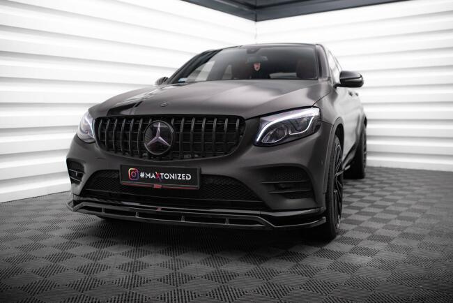 Maxton Design Frontlippe für Mercedes-Benz GLC Coupe AMG-Line / 43 AMG C253 Hochglanz schwarz