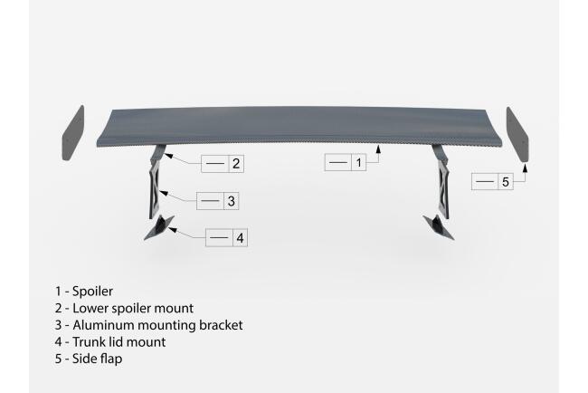 Maxton Design Carbon Heckspoiler (oben) für Mercedes AMG GTR