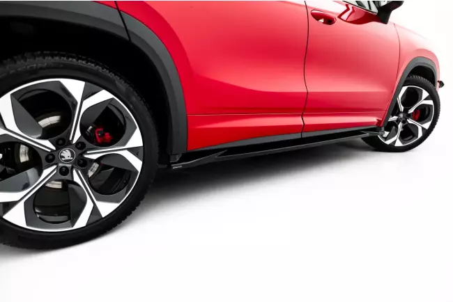 Maxton Design Seitenschweller (Paar) für Skoda Kodiaq RS Mk2 Hochglanz schwarz