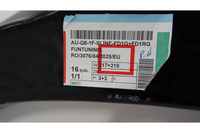 B-Ware Maxton Design Frontlippe für Audi SQ8 Mk1 Facelift Hochglanz schwarz