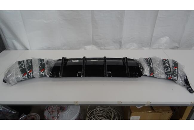 B-Ware Maxton Design Heckdiffusor mit Sportauspuff Attrappe Schwarz für Audi A3 S-Line Limousine 8Y