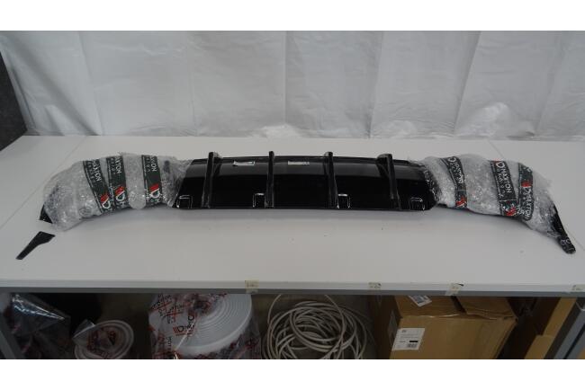 B-Ware Maxton Design Heckdiffusor mit Sportauspuff Attrappe Schwarz für Audi A3 S-Line Limousine 8Y