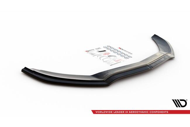 B-Ware Maxton Design Frontlippe V.1 für Mercedes W205 AMG-Line / C43 AMG Hochglanz schwarz