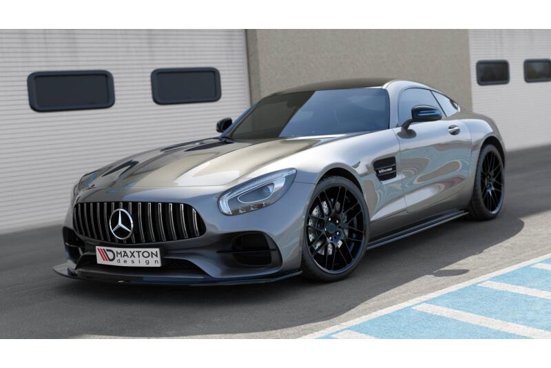 B-Ware Maxton Design Frontlippe V.1 für Mercedes-AMG GT S C190 Facelift Hochglanz schwarz